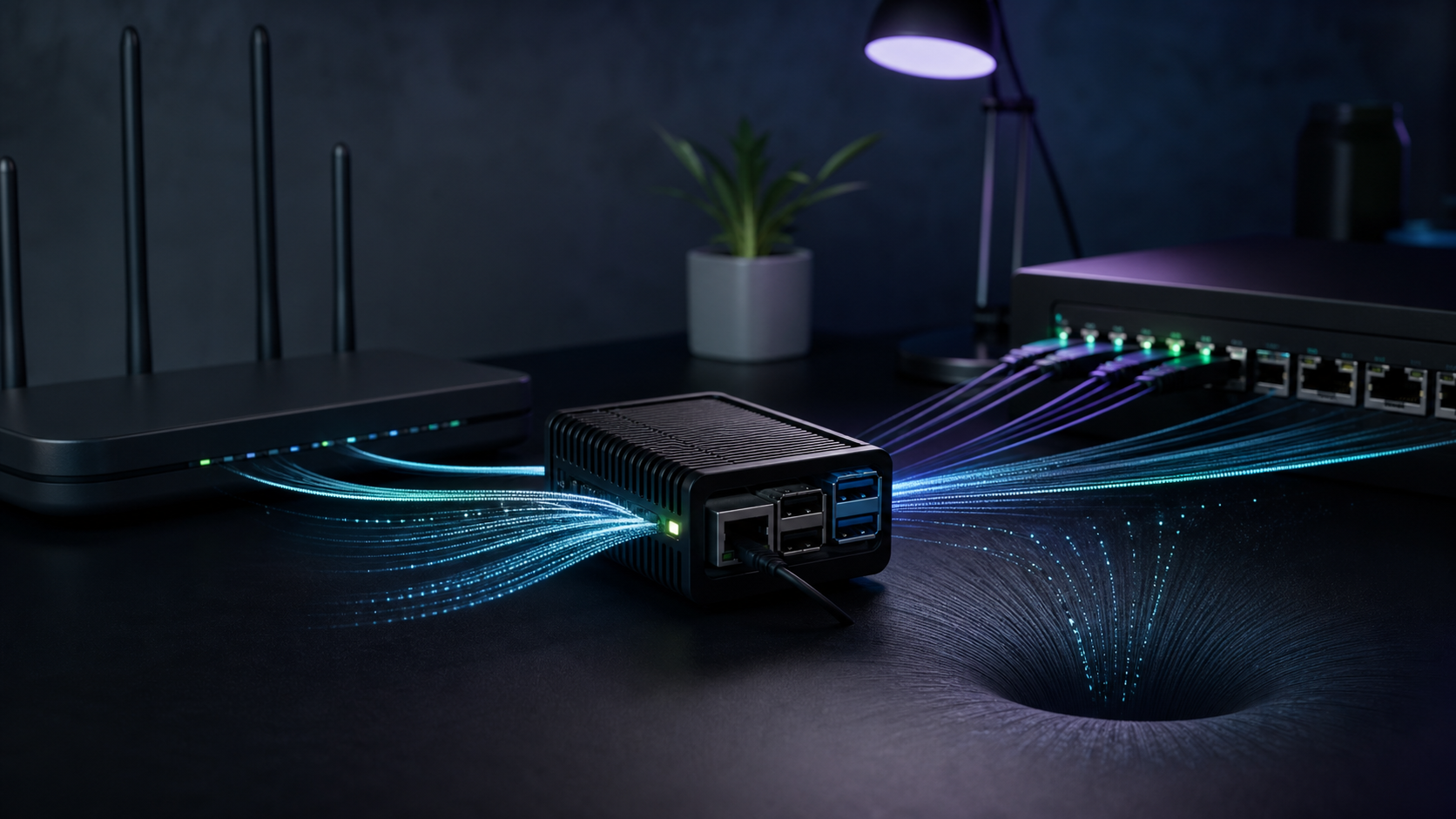 Compact DNS filtering server observing and separating network request streams